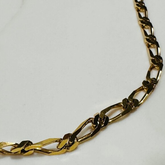 Vintage 1970s Signed Monet Gold-Tone Figaro Chain Necklace - Picture 3 of 12